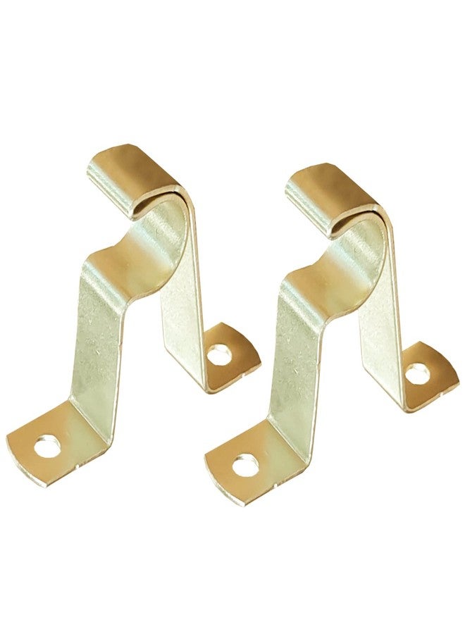 Kowibcl 7/16” Cafe Rod Brackets,Set of 2 Curtain Rod Brackets for mounting a Curtain Rod to The Wall,Gold… - Image 5