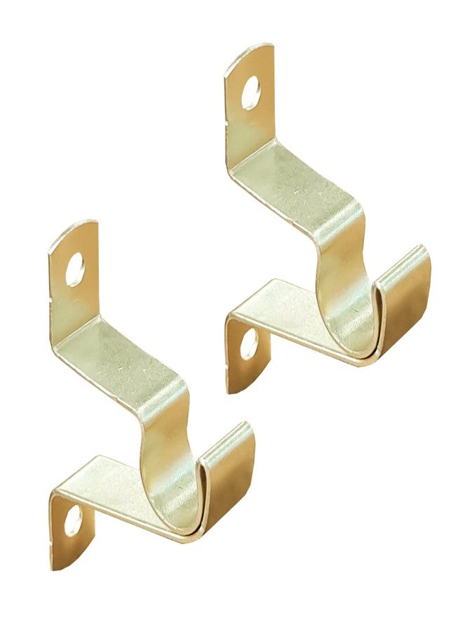 Kowibcl 7/16” Cafe Rod Brackets,Set of 2 Curtain Rod Brackets for mounting a Curtain Rod to The Wall,Gold… - Image 3