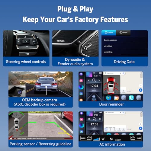 Eonon Android 14 Car Stereo for Volkswagen Golf MK5/MK6 Jetta Passat SEAT Skoda, 9'' CarPlay Android Auto Touchscreen Headunit with DSP, Bluetooth 5.4,SWC, 3+32G - VWX7 - Image 4