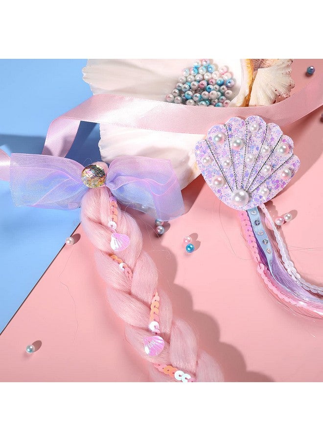 PinkSheep Inksheep Mermaid Hair Clip For Girls Kids Fake Hair Hair Clips Hair Wig Rainbow Wigs - Image 5