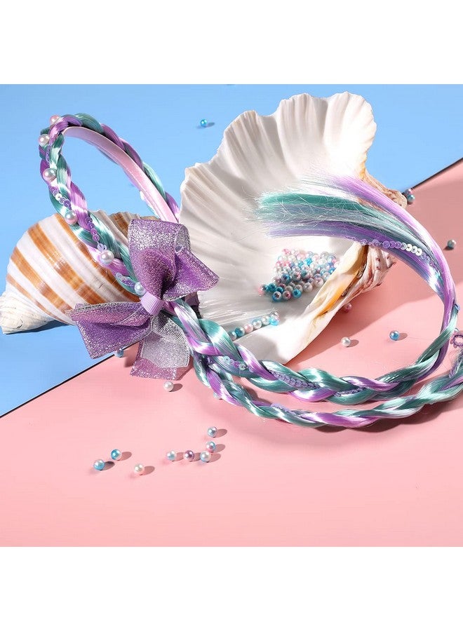 PinkSheep Inksheep Mermaid Hair Clip For Girls Kids Fake Hair Hair Clips Hair Wig Rainbow Wigs - Image 4