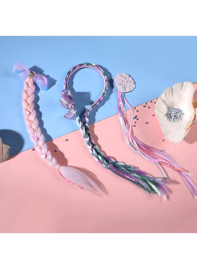 PinkSheep Inksheep Mermaid Hair Clip For Girls Kids Fake Hair Hair Clips Hair Wig Rainbow Wigs - Image 3