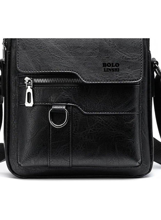 بولو حقيبة كروس رجالية عالية الجودة من بولو، باللون الأسود - Image 2