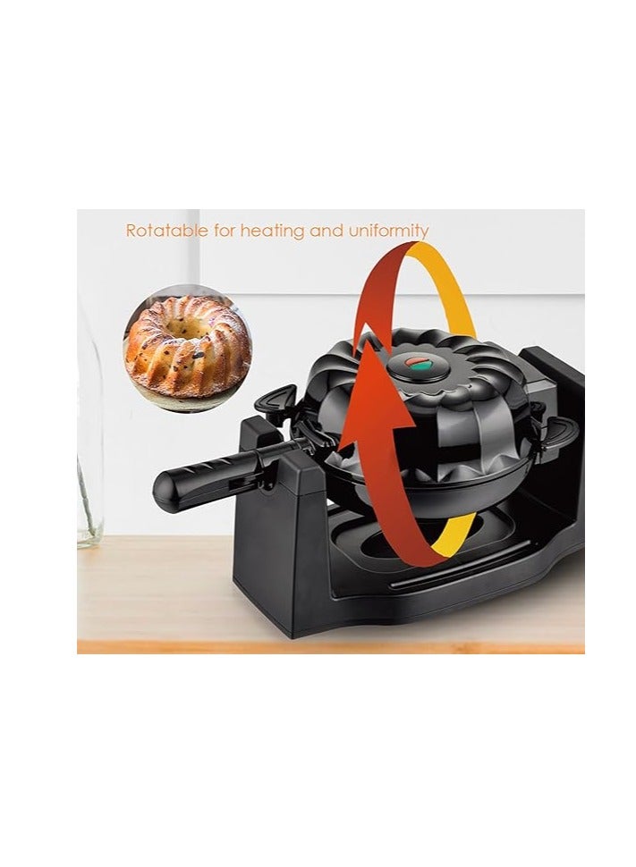 Household Cake Machine, Bundt Cake Maker Multifunctional Flipping Bread Machine with Anti-slip Feet and Non-stick Plate, Constant Temperature, Even Heating, Suitable for Home Kitchen and Commercial Use (11 Inch)  - Image 5