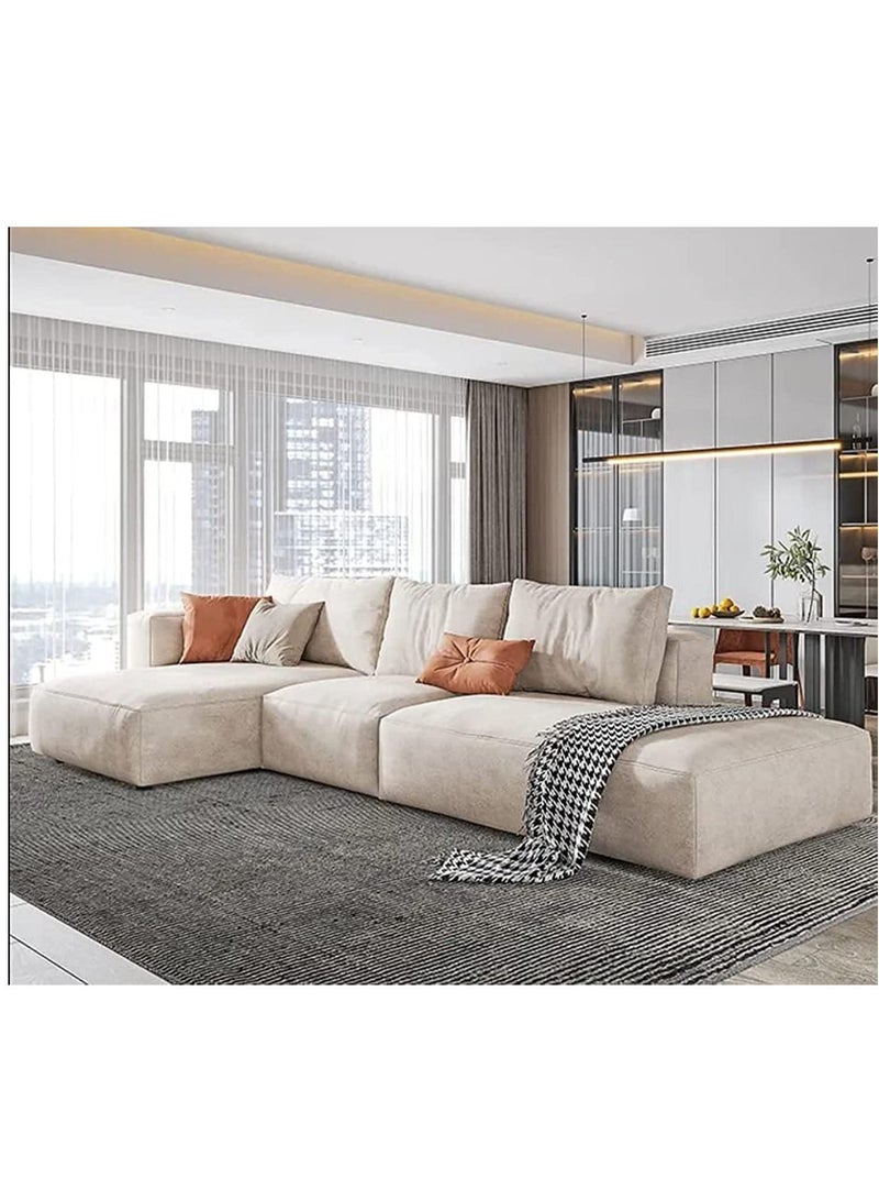 Comfynest Modern L Shaped Fabric Sofa Set for Living Room 