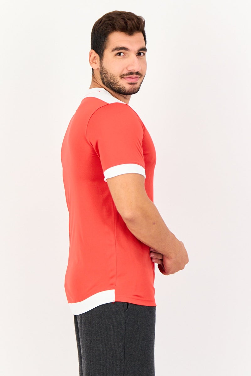 UNDER ARMOUR Men Sportswear Fit Short Sleeve Soccer Jersey, Red - Image 2