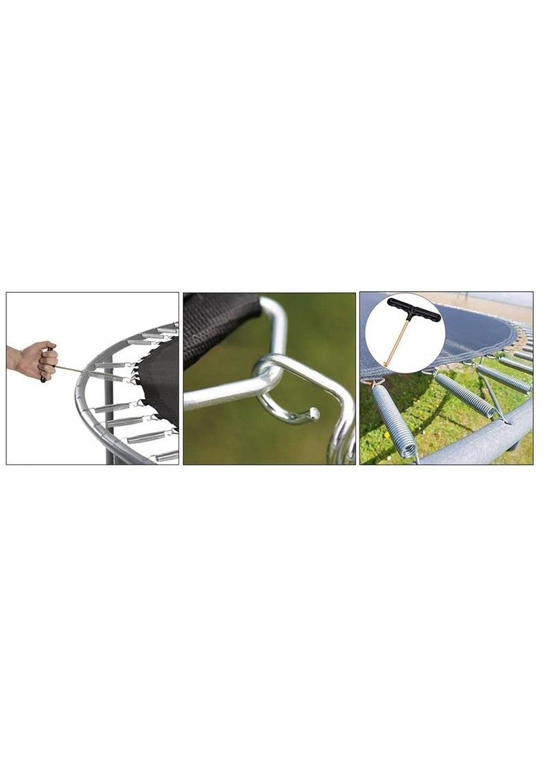 DOLPHY Dolphy 7 Trampoline Springs Heavy Duty Stainless Steel Replacement Springs for 10ft12ft14ft16ft Set of 10 Silver  - Image 5