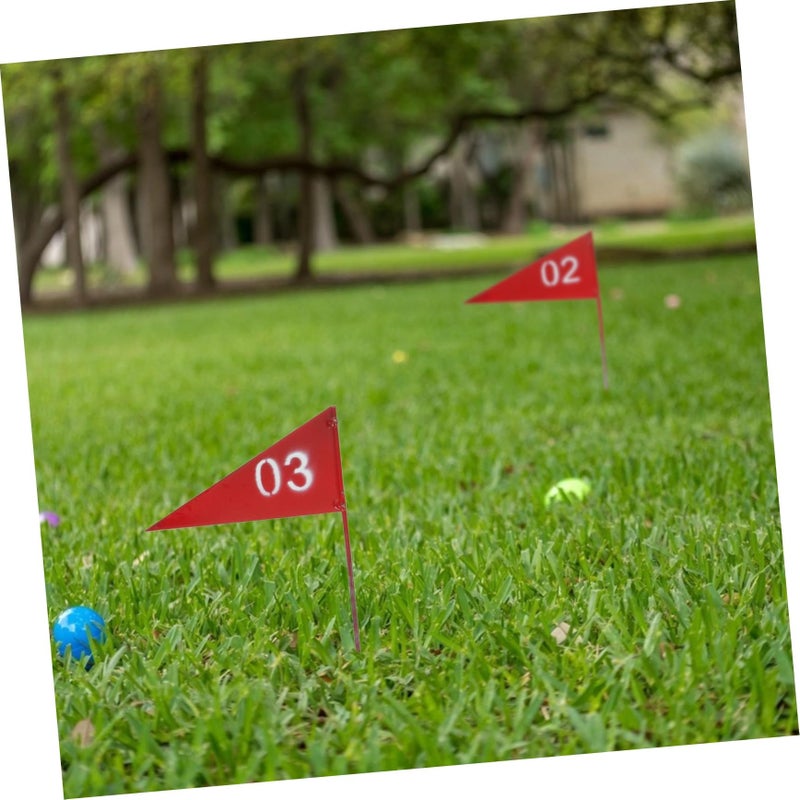 6pcs Triangular Garden Flags Sturdy Iron Marking Flags for Sprinkler System and Yard Decor - Image 4