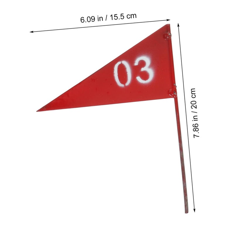 6pcs Triangular Garden Flags Sturdy Iron Marking Flags for Sprinkler System and Yard Decor - Image 3