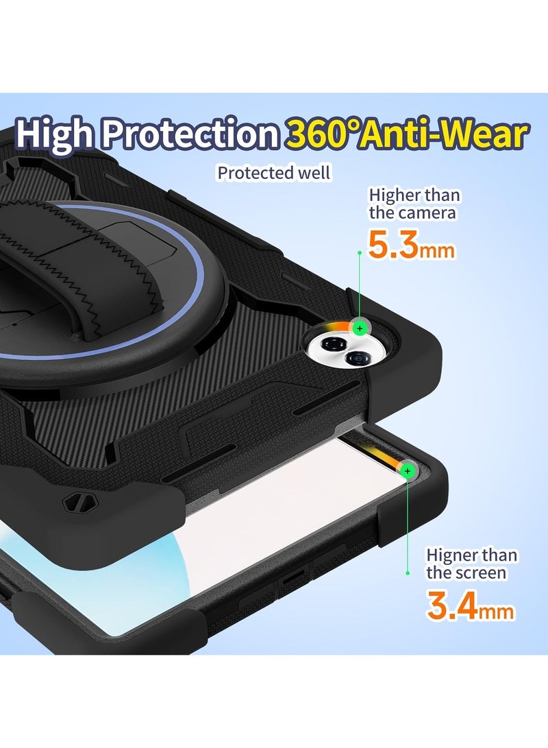 Kids Case for Honor Pad 10 12.1 inch 2025 Heavy Duty Silicone Shockproof Cover with Shoulder Strap Elastic Multi-Angle Stand - Image 2