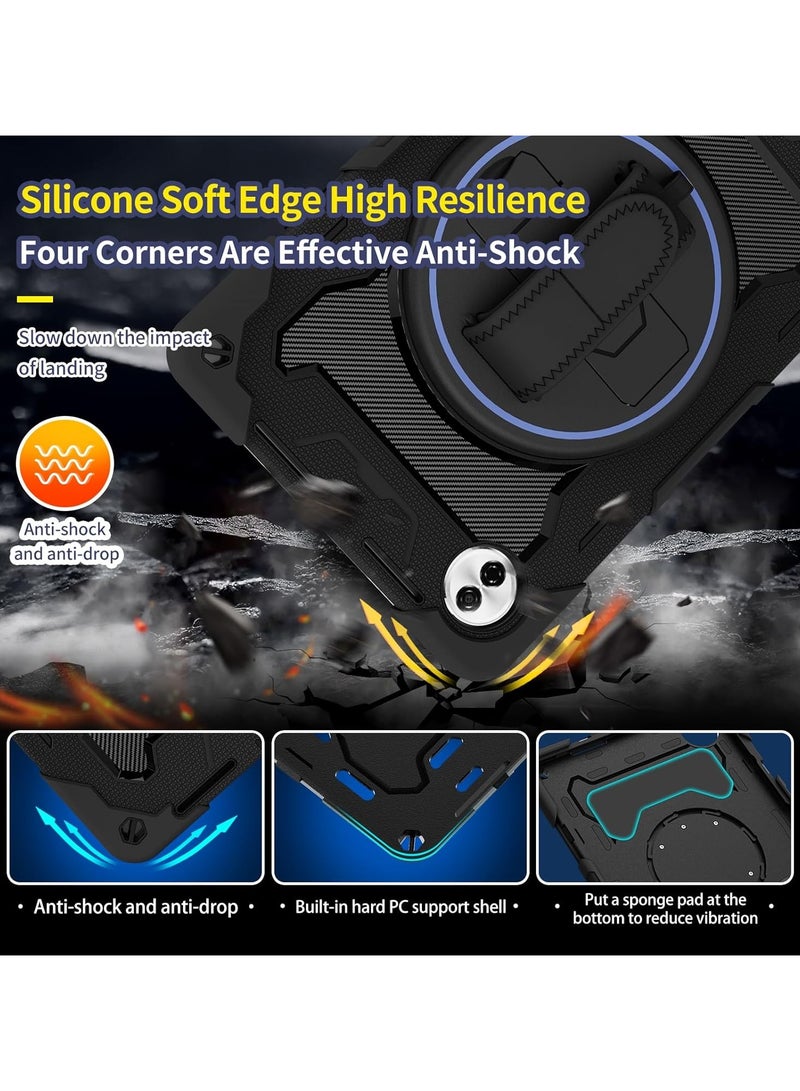Kids Case for Honor Pad 10 12.1 inch 2025 Heavy Duty Silicone Shockproof Cover with Shoulder Strap Elastic Multi-Angle Stand - Image 5
