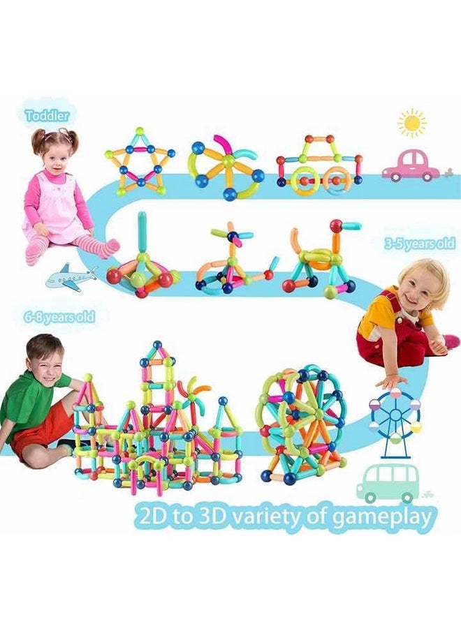 Prime Deals - PRIME DEALS Magnetic Sticks Building Blocks for Kids Toys for Girls | Magnetic Toys for Boys Age 3+ Year 4 5 6 7 8 10 12 14 Old Educational Stem Learning Magnet Stick with Balls Game Set (36 PCS) - Image 1