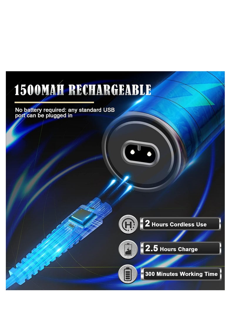 Solati - Hair Clippers for Men, Professional Hair Trimmer Zero Gapped T-Blade Trimmer Cordless Rechargeable Edgers Clippers Electric Beard Trimmer Shaver Hair Cutting Kit with LCD Display Gifts for Men - Image 1