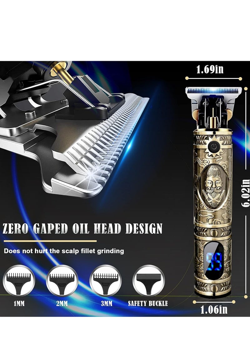 Solati - Hair Clippers for Men, Professional Hair Trimmer Zero Gapped T-Blade Trimmer Cordless Rechargeable Edgers Clippers Electric Beard Trimmer Shaver Hair Cutting Kit with LCD Display Gifts for Men - Image 1