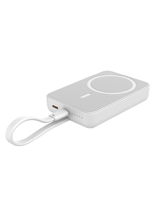 Seeken MagPower 10000mAh Magnetic Wireless Power Bank | Fast Charging PD 22.5W | Compatible with MagSafe iPhone & Qi Devices | Portable  Battery Pack with Built-in Type-C Cable - Image 1