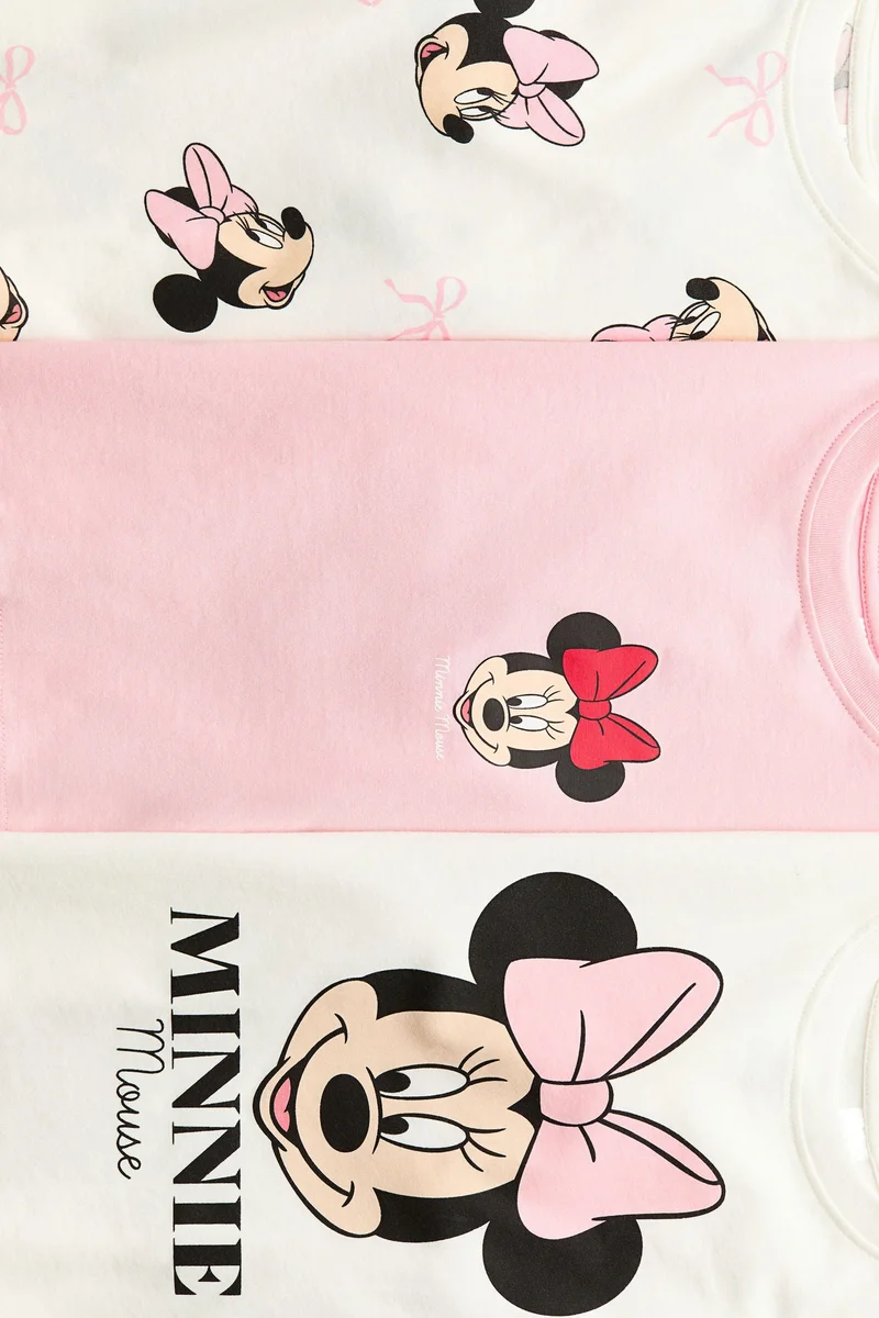 اتش اند ام بلوزة جيرسيه مزينة بطبعة - عبوة من 3 قطع