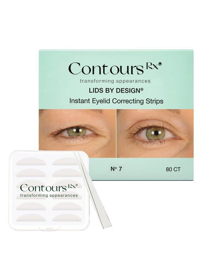 Contours RX LIDS BY DESIGN (7mm) Eyelid Correcting Strips Heavy Hooded, Droopy Lids for Dramatic Lift, 80 count - Image 1