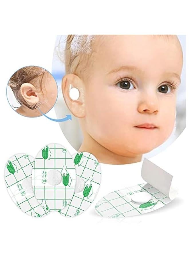 Ear Covers for Shower , infants Ear watertight Stickers , dispo Soft Breathable Adhesive Ear Patch Kids dispo Ear Tape for infants Swimming Bathing , Soft , allergy friendly , Security  - Image 2