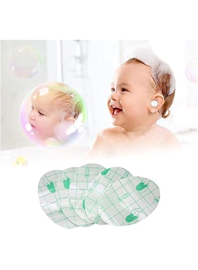 Ear Covers for Shower , infants Ear watertight Stickers , dispo Soft Breathable Adhesive Ear Patch Kids dispo Ear Tape for infants Swimming Bathing , Soft , allergy friendly , Security  - Image 3