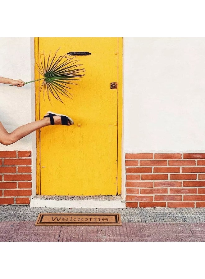 EVIDECO Non-Slip Backing Attractive Design Welcome Door Mat Black and Brown 25 x 75 cm 140481002 - Image 5