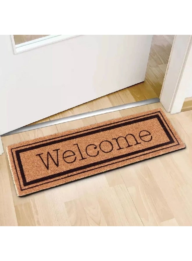 EVIDECO Non-Slip Backing Attractive Design Welcome Door Mat Black and Brown 25 x 75 cm 140481002 - Image 2