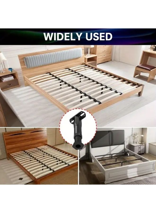 4pcs Adjustable Black Plastic Furniture Support Legs Heavy Duty No Tools Needed - Image 4