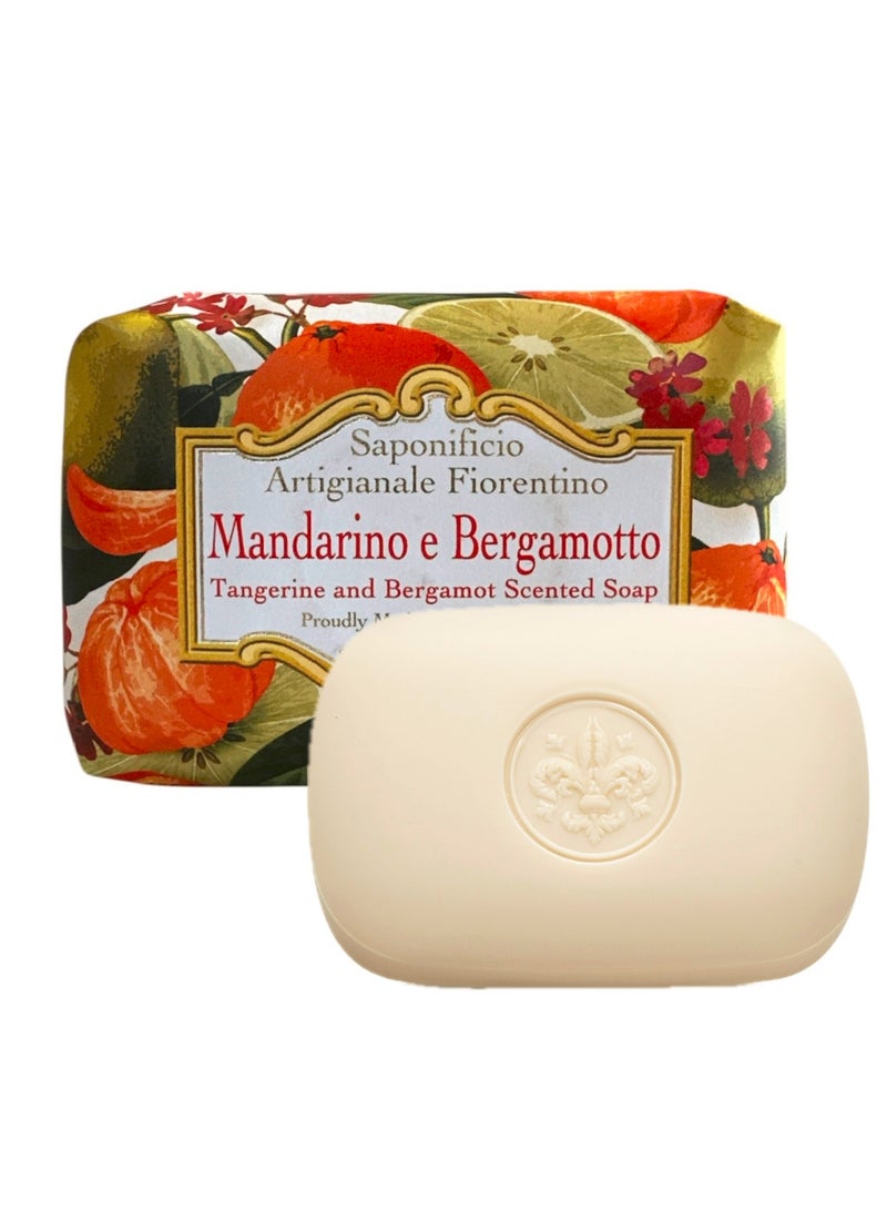 SAPONIFICIO ARTIGIANALE FIORENTINO Mandarin & Bergamot Soap (200g) - Image 1