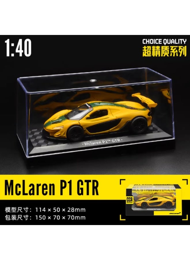 1:40 McLaren P1 GTR Zinc Alloy Die‑cast Car Model with Acrylic Display Box - Image 1