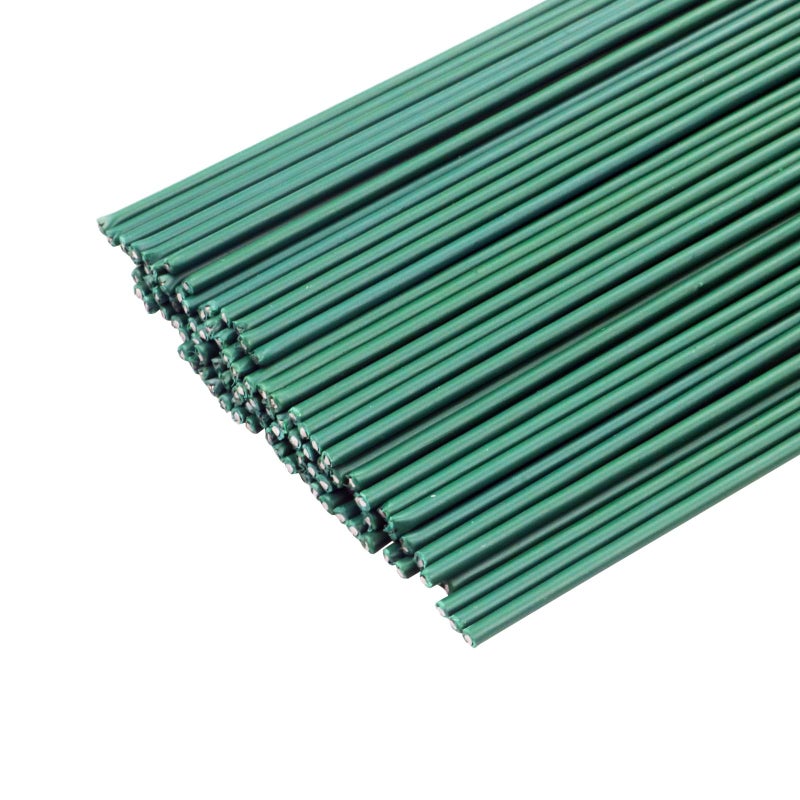 Arlai 100 Pcs 2 Gauge Floral Stem Wire 16 Inch Dark Green Floral Wire - DIY Artificial Flower Arrangements Wreath Making Supplies - Image 1