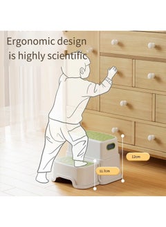LIMOS 2 Step Stool for Kids Toilet Potty Training Non-Slip Toddler Step Stool with Handle for Bathroom Sink  - Image 2