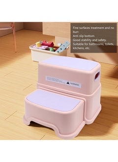 LIMOS 2 Step Stool for Kids Toilet Potty Training Non-Slip Toddler Step Stool with Handle for Bathroom Sink  - Image 4
