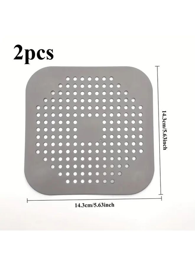White 2 Pack Hair Catcher for Sink Shower Anti Clog Drain Filter - Image 3
