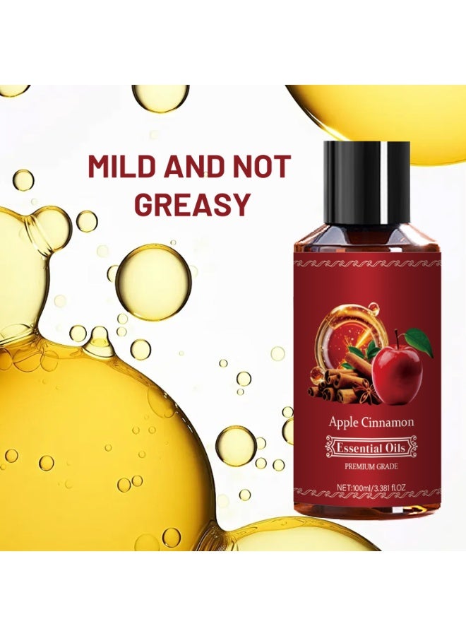 إسينشال أويلز Natural Plant Extract Formula | Deeply Nourishes and Repairs | Improves Dryness and Frizz | Creates Full, Smooth Hair Apple Cinnamon Hair Oil (100ml) - Image 2