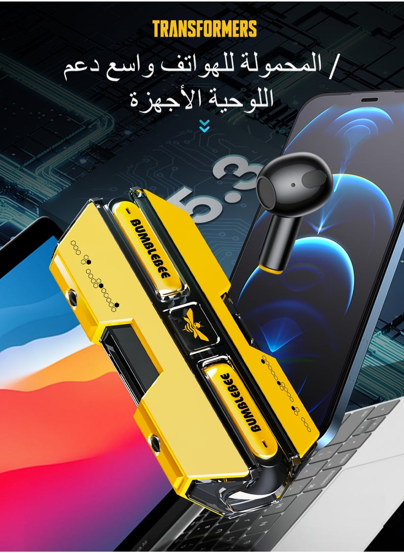 TRANSFORMERS - Transformers TF-T01 Wireless Headphones Bluetooth  Earbuds Headsets Optimus Prime Blue  High Quality And Intelligent Noise Reduction，HD Calls, HIFI Stereo, 1.5h Charging Time FD52850259 - Image 1