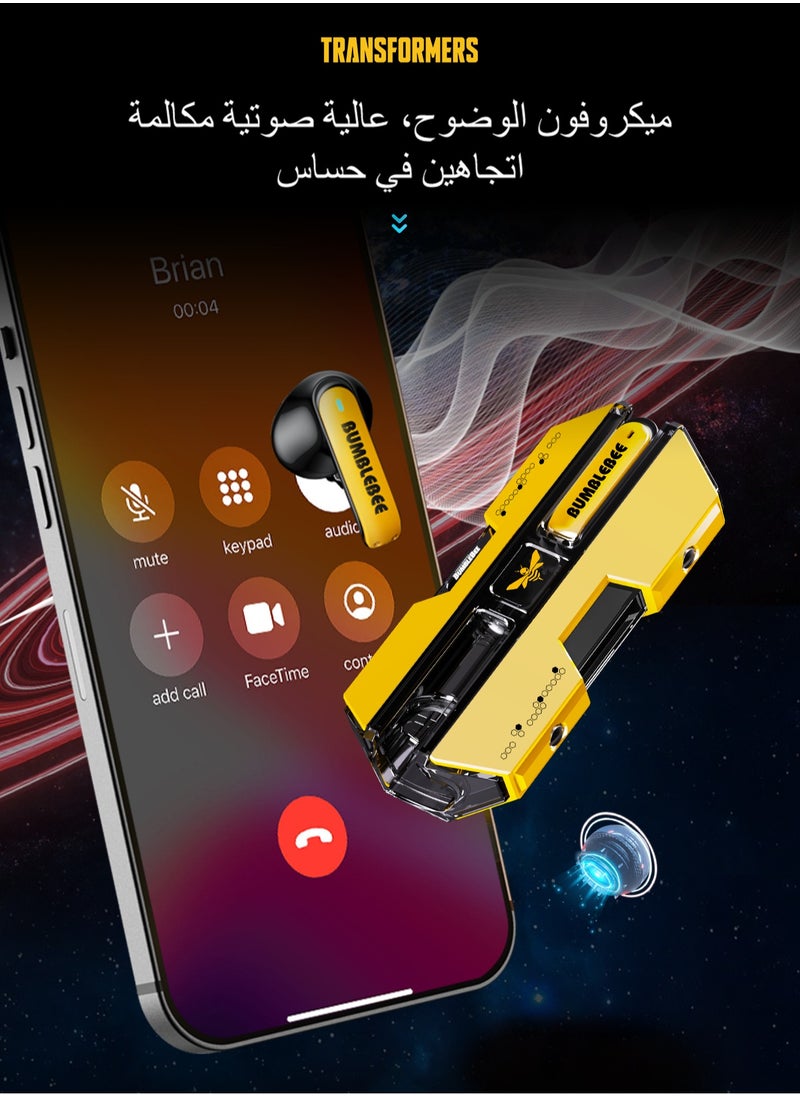 TRANSFORMERS - Transformers TF-T01 Wireless Headphones Bluetooth  Earbuds Headsets Optimus Prime Blue  High Quality And Intelligent Noise Reduction，HD Calls, HIFI Stereo, 1.5h Charging Time FD52850259 - Image 1