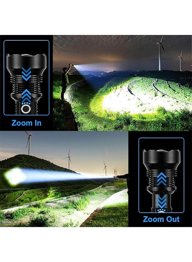 Drumstone [𝟏𝟓 𝐘𝐄𝐀𝐑𝐒 𝐖𝐀𝐑𝐑𝐀𝐍𝐓𝐘] Scuba Diving Flashlight, High Power Long Distance Rechargeable Flashlight Support Zoom in/Focus, for Camping Hiking - Image 2