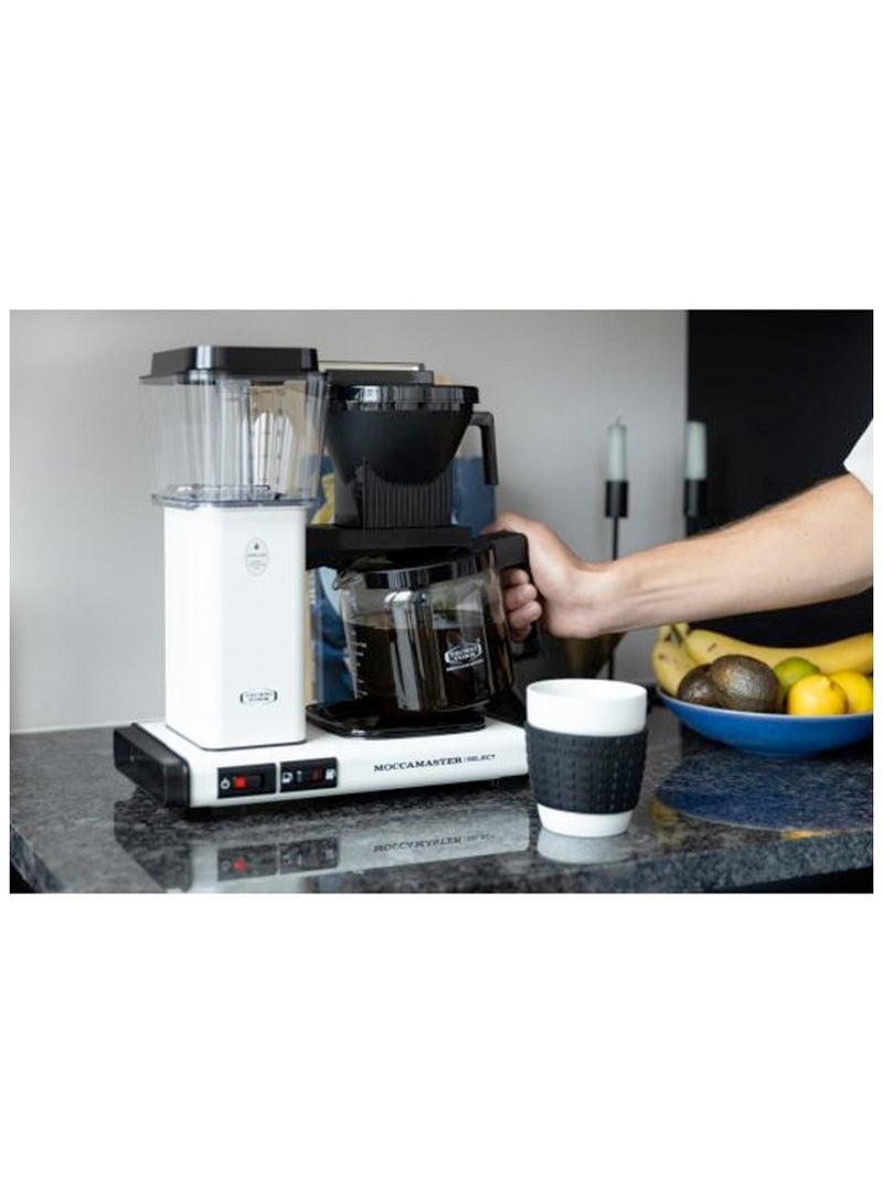 موكا ماستر KBG Coffee Brewer: ماكينة تحضير القهوة المفلترة مع دورق زجاجي – 1.25 لتر – أبيض  - Image 4
