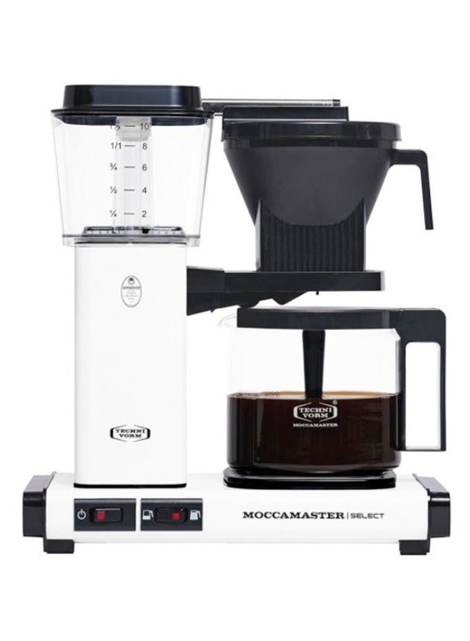 موكا ماستر KBG Coffee Brewer: ماكينة تحضير القهوة المفلترة مع دورق زجاجي – 1.25 لتر – أبيض  - Image 1