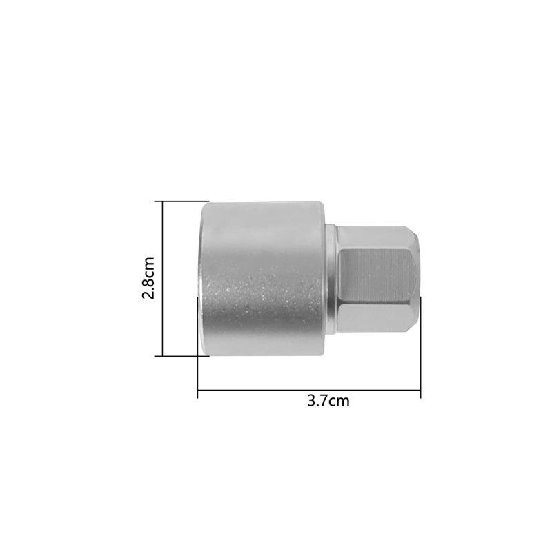 Anti-theft Screw Socket Wrench: Silver Unique Security Key - Wheel Theft Protection Screw Socket Wrench for Car Wheel Lock Nut Matching - Image 4