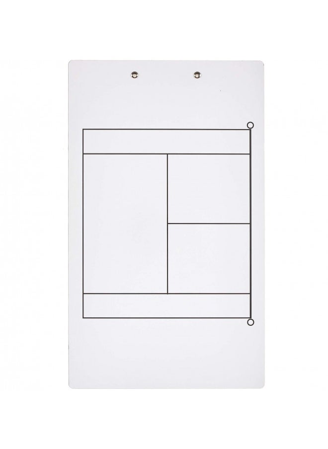 Murray Sporting Goods Murray Sporting Goods Dry Erase Coaches Clipboard | Double-Sided Dry Erase White Board (Tennis)  - Image 3