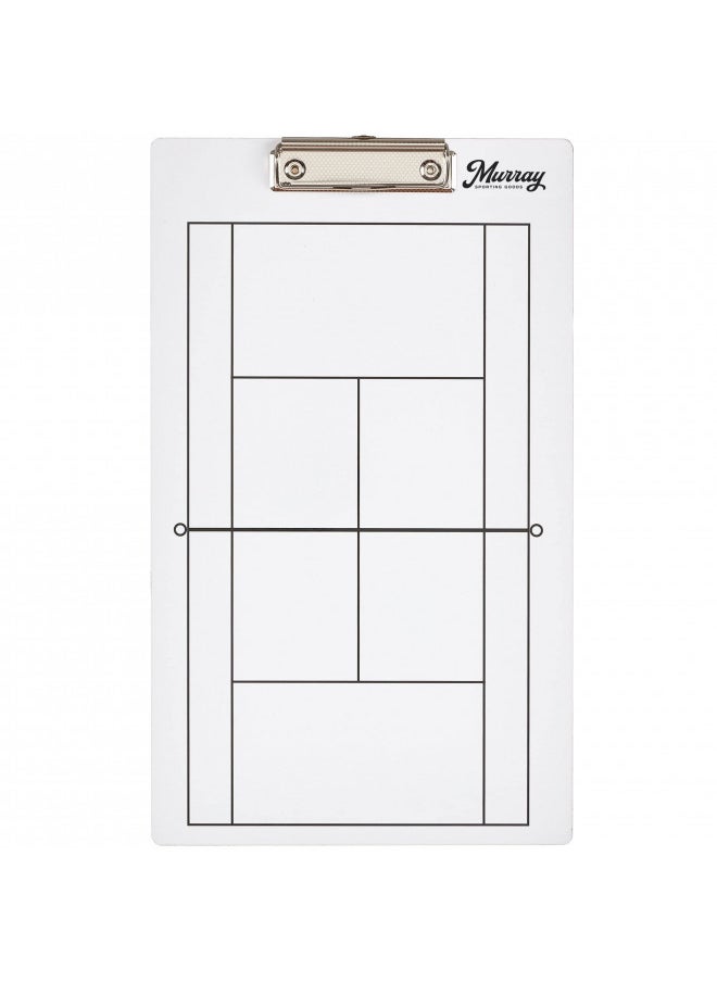 Murray Sporting Goods Murray Sporting Goods Dry Erase Coaches Clipboard | Double-Sided Dry Erase White Board (Tennis)  - Image 2