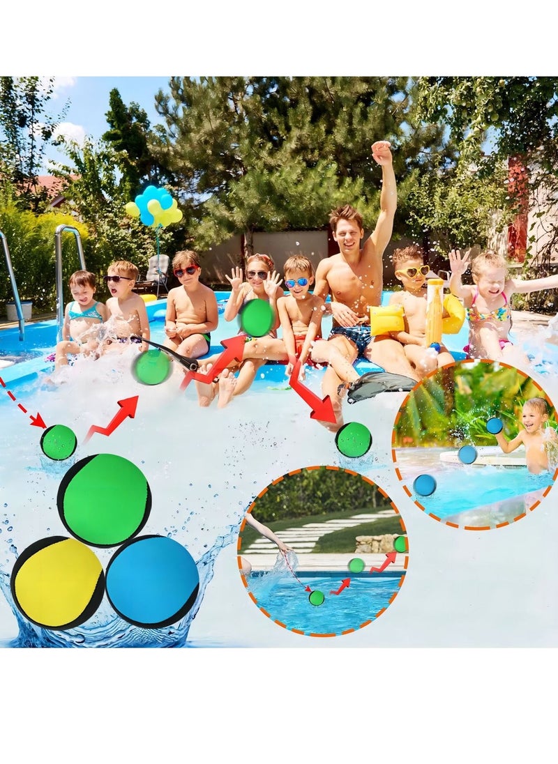 SYOSI - 3pcs Water Jumping Ball Surf Ball Bouncing Ball Gel Ball Beach Ball for Skipping and Bouncing Pool Beach Party Favor - Image 1