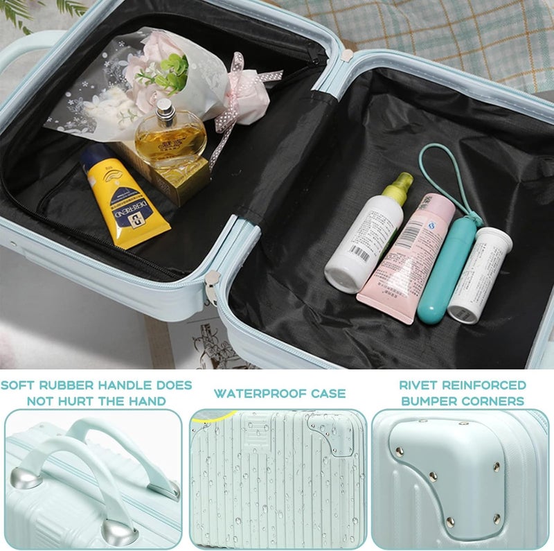 Waqif waqif Large Capacity Carryon Suitcase Combination Small Lockable Beauty case for Travel Boarding documents Vanity case Mini Suitcase or Storage Box for Baby Mother Kids  - Image 3