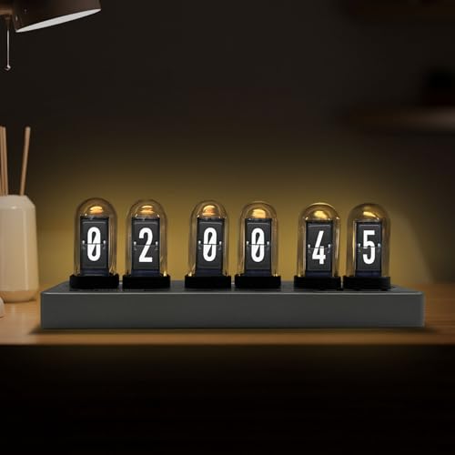 JoFomp Nixie Tube Clock Kit, IPS Color Screen Desk Digital Clock, Glow Tube Nixie Clocks with Web Control/WiFi Accurate Timing/Custom Dial/6 Digital Alarm/12 Pictures/Ambient Light Regulate - Image 1