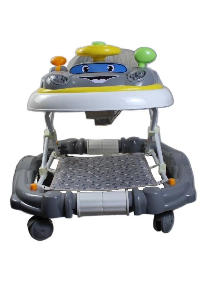 Rally - Foldable Soft Cushioned Seat 2 In 1 Baby Walker Rocker  Grey - Image 1