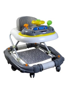 Rally Foldable Soft Cushioned Seat 2 In 1 Baby Walker Rocker  Grey  - Image 1