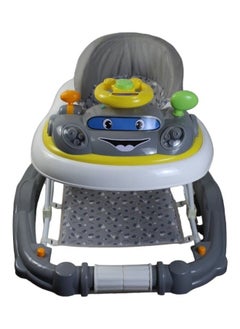 Rally Foldable Soft Cushioned Seat 2 In 1 Baby Walker Rocker  Grey  - Image 2