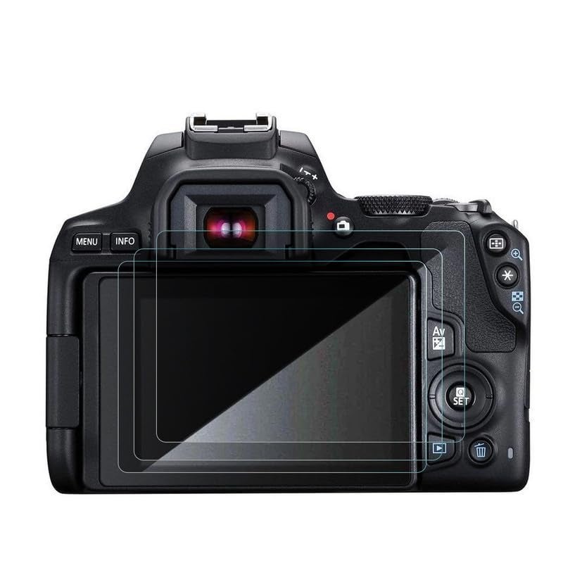 FCS DSLR Camera Screen Protector for Canon EOS 200D, 3 Pcs | Crystal Clear Protection with 9H Hardness Armor - Image 1