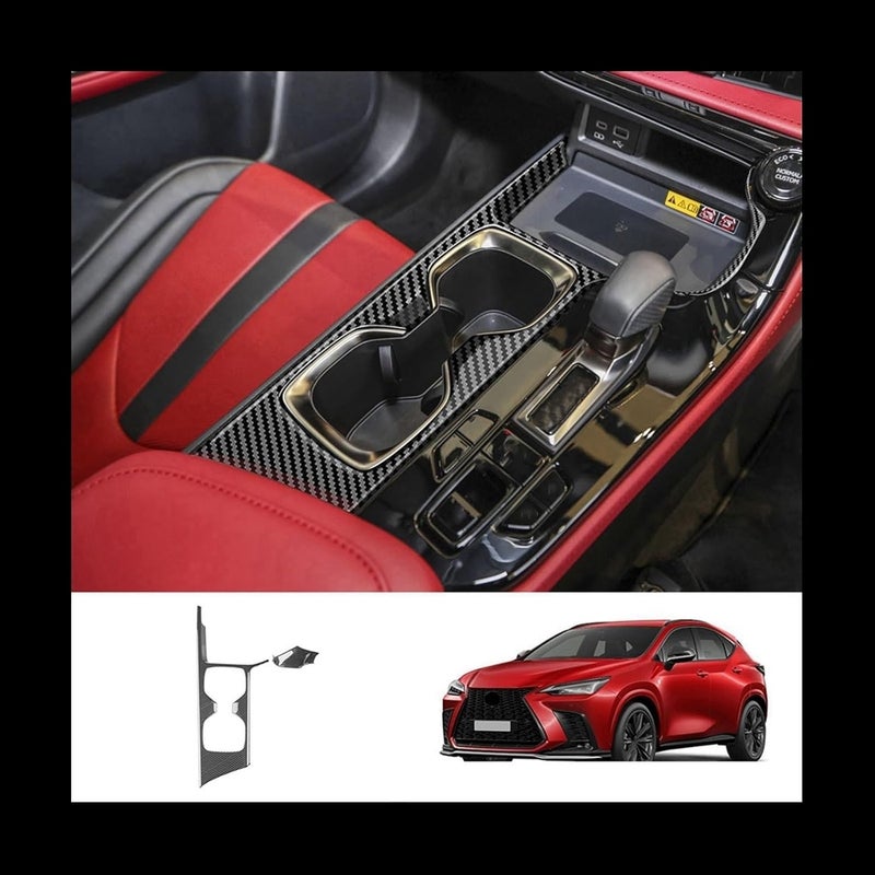 QASULER Carbon Fiber Gear Shift Panel Trim for Lexus NX260 NX350H - Image 4