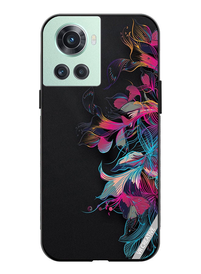 VR CREATIVE Protective Case Cover For OnePlus 10R Flower Design Multicolour - Image 1